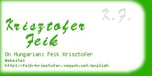 krisztofer feik business card